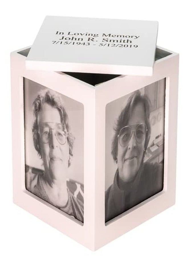 Silverlight Urns جرة حرق جثث خشبية صغيرة وعصرية من سيلفرلايت، مزينة بصور محفورة حسب الطلب - جرة خشبية صغيرة وعصرية لحفظ الرماد - Image 2
